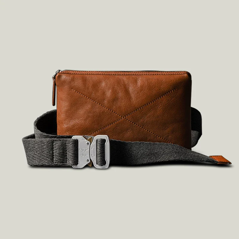 X-Stitch Italian Leather Crossbody Pouch - Image 8