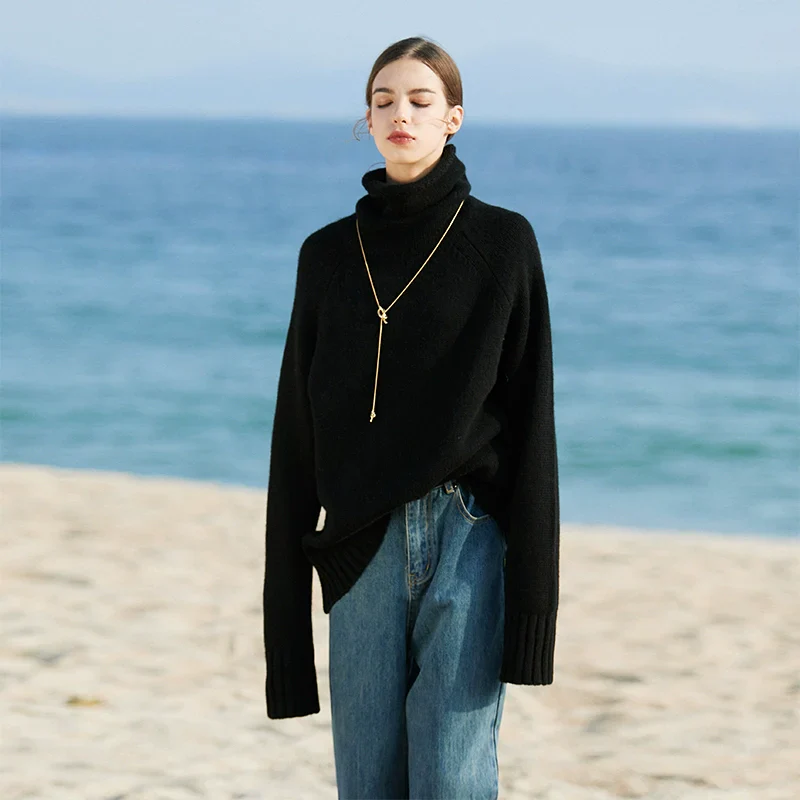 Yak Wool Turtleneck Sweater - Image 2