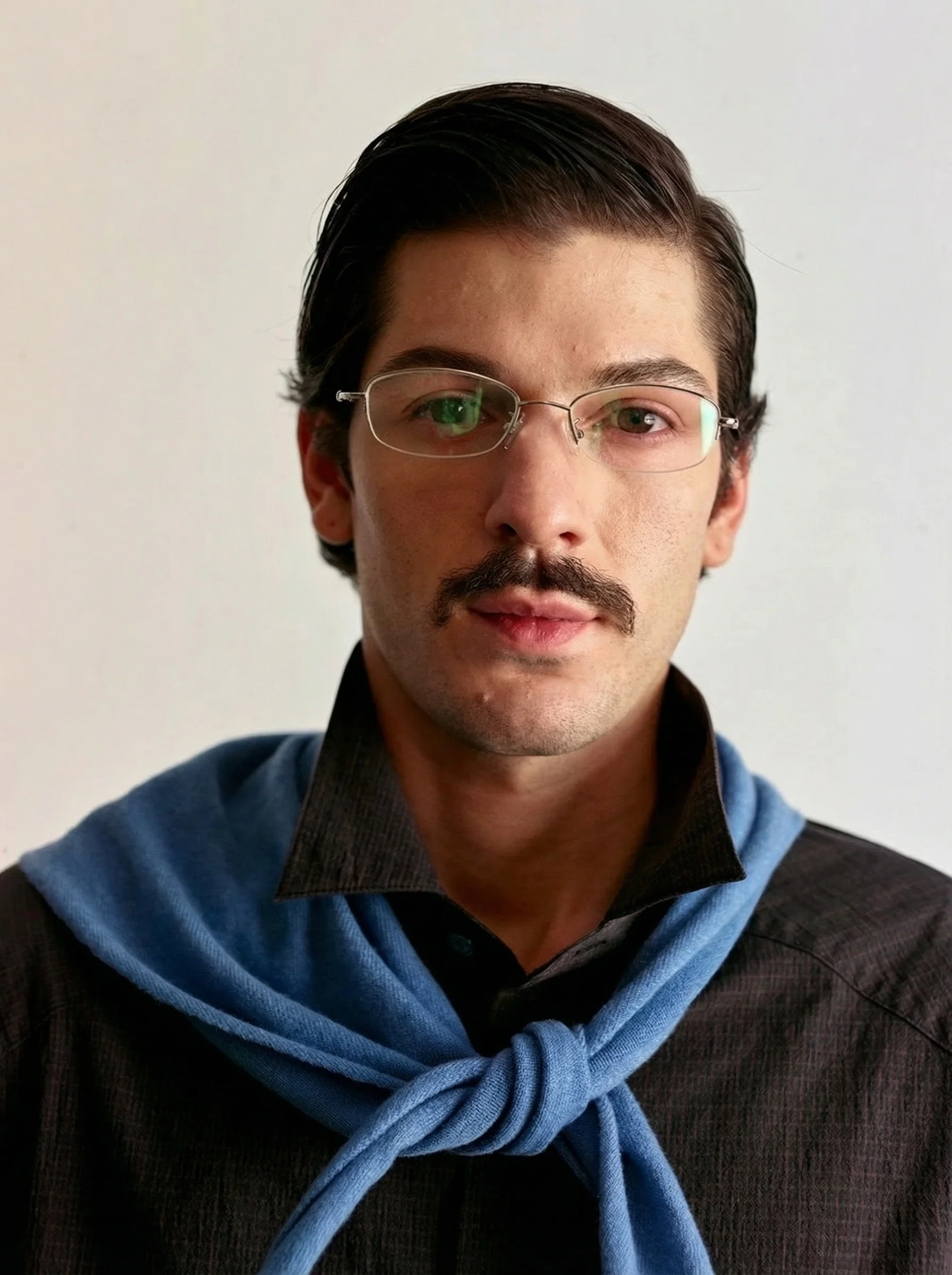 Yarn-Dyed Micro-Check Cross-Yoke Shirt - Image 7
