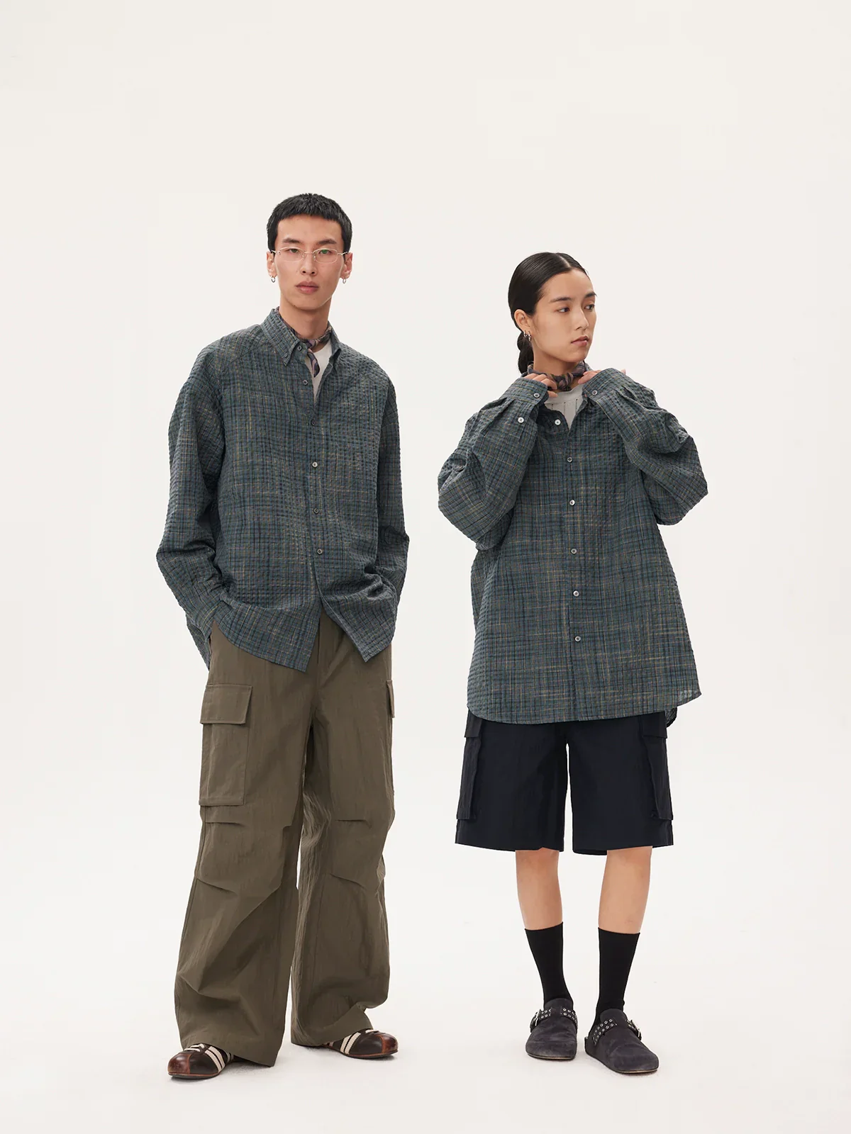 Yarn-Dyed Plaid Seersucker Shirt - Image 2