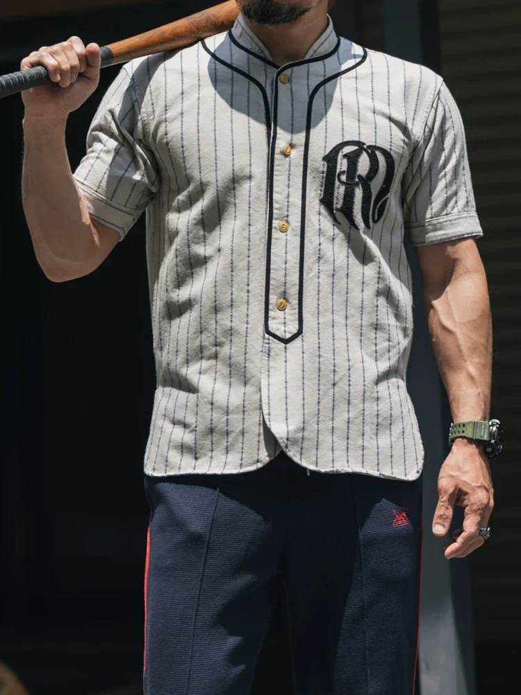 Yarn-Dyed Striped Baseball Shirt - Image 2