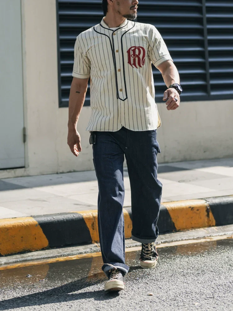 Yarn-Dyed Striped Baseball Shirt - Image 4