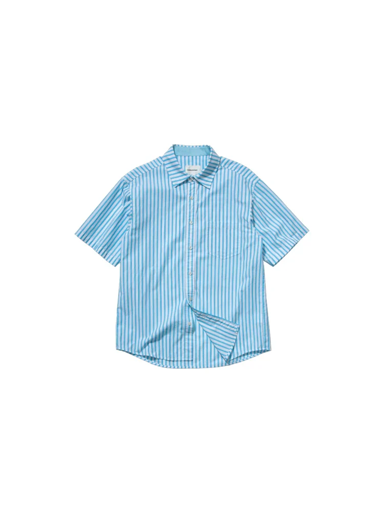 Yarn-Dyed Striped Cotton Short-Sleeve Shirt - Image 4