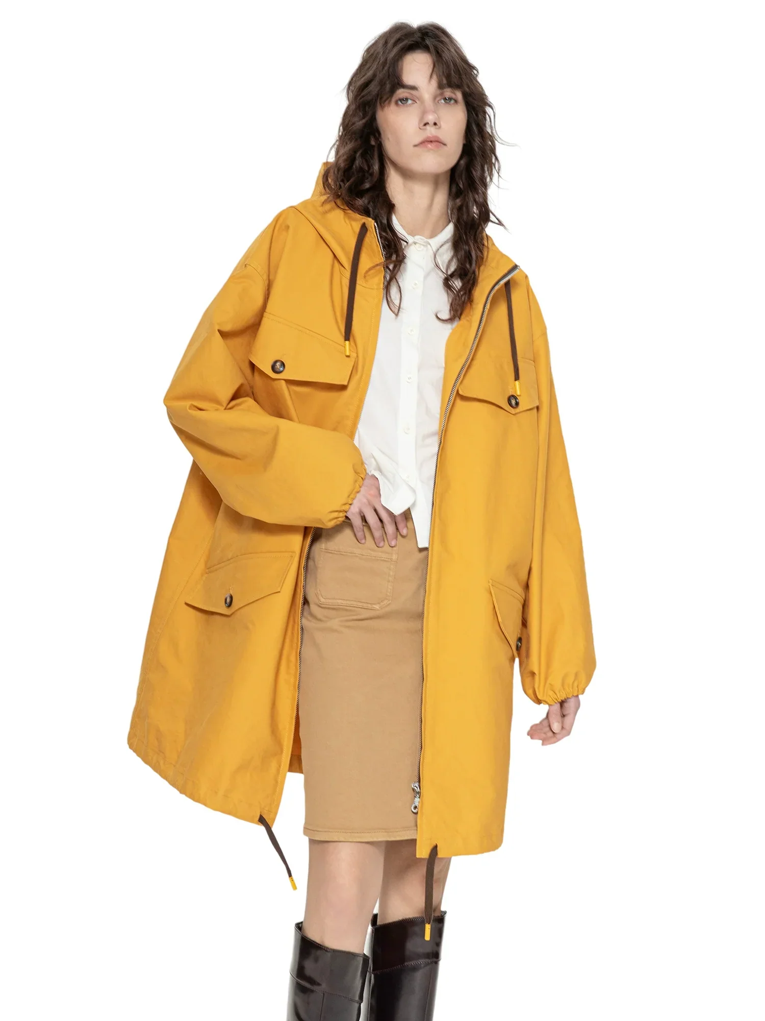Yellow Hooded Parka - Image 4