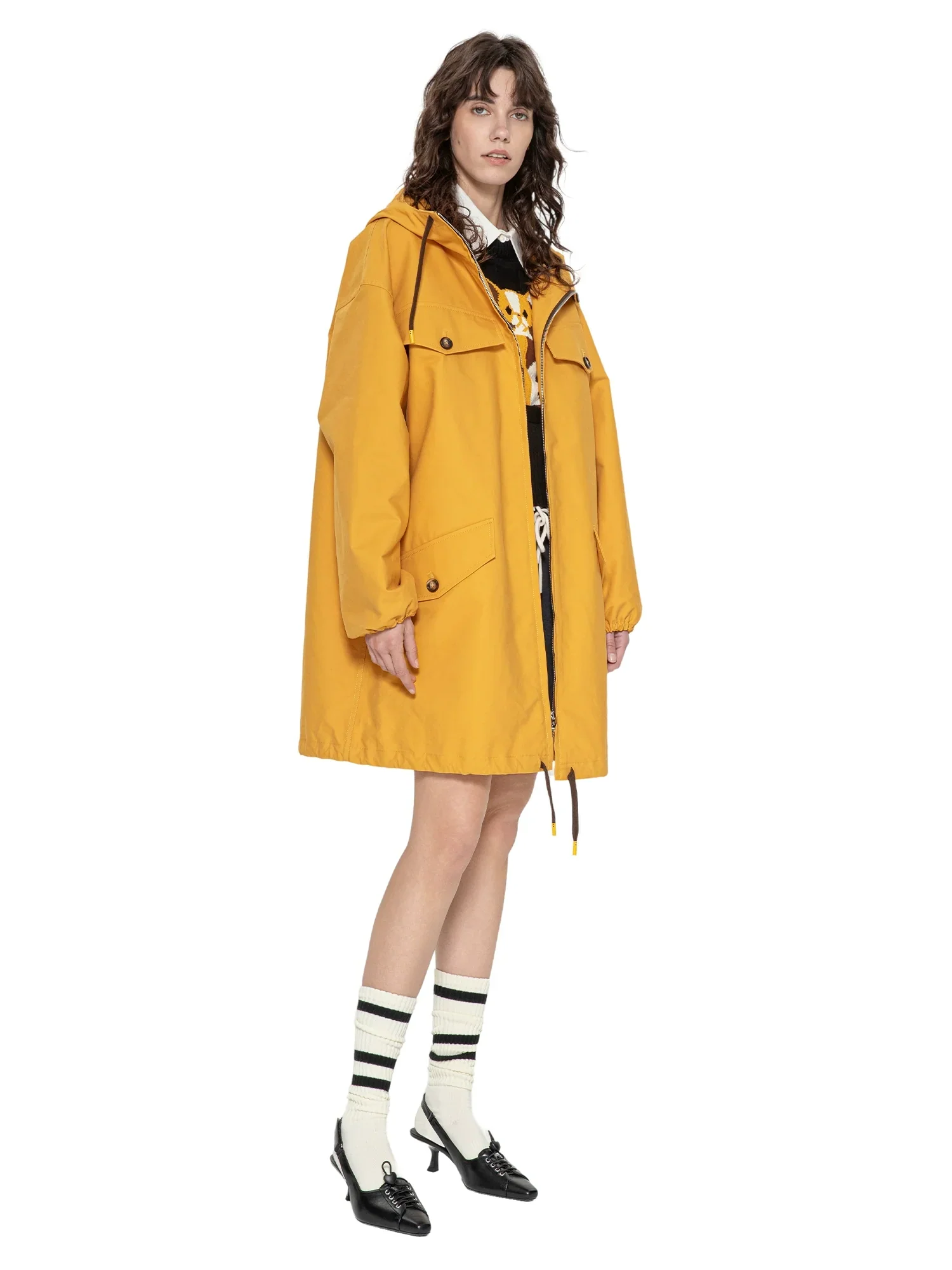 Yellow Hooded Parka - Image 5