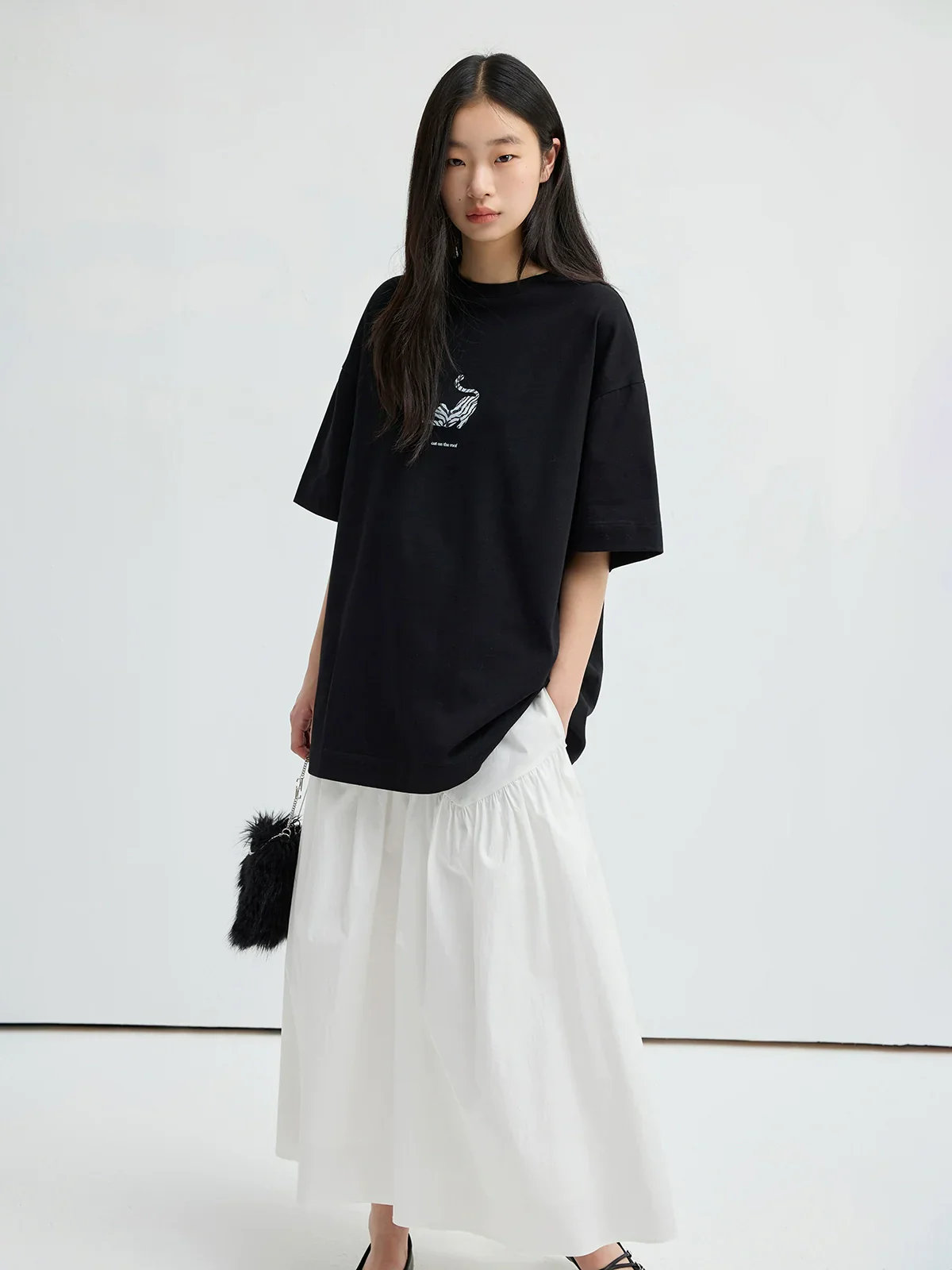 Zebra Cat Cotton Oversized Tee - Image 3