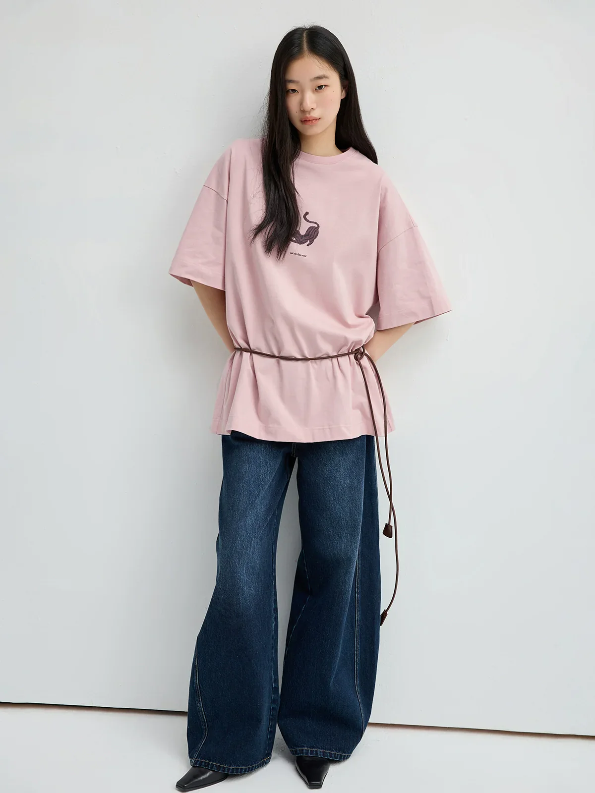 Zebra Cat Cotton Oversized Tee - Image 4