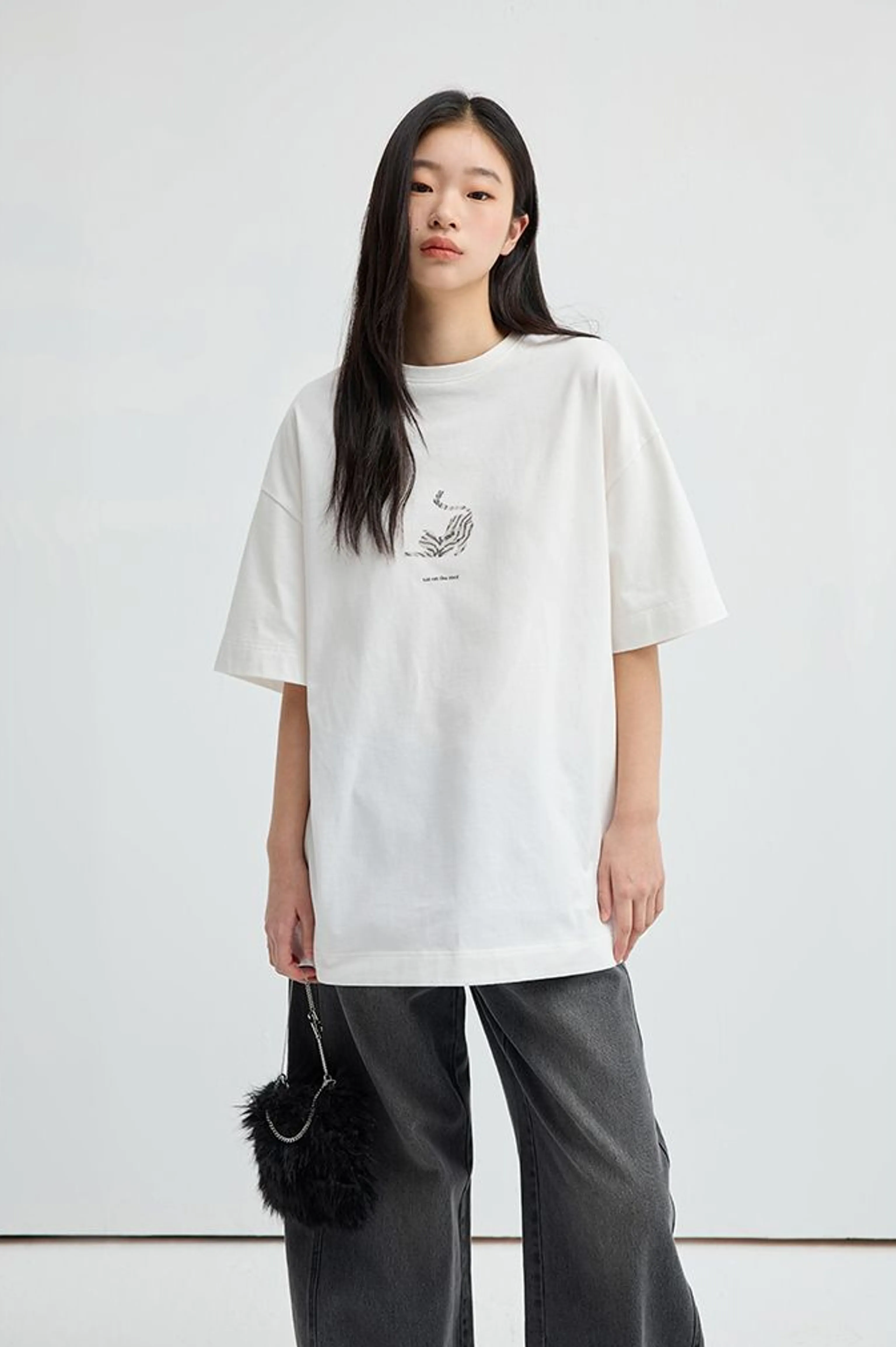 Zebra Cat Cotton Oversized Tee - Image 7