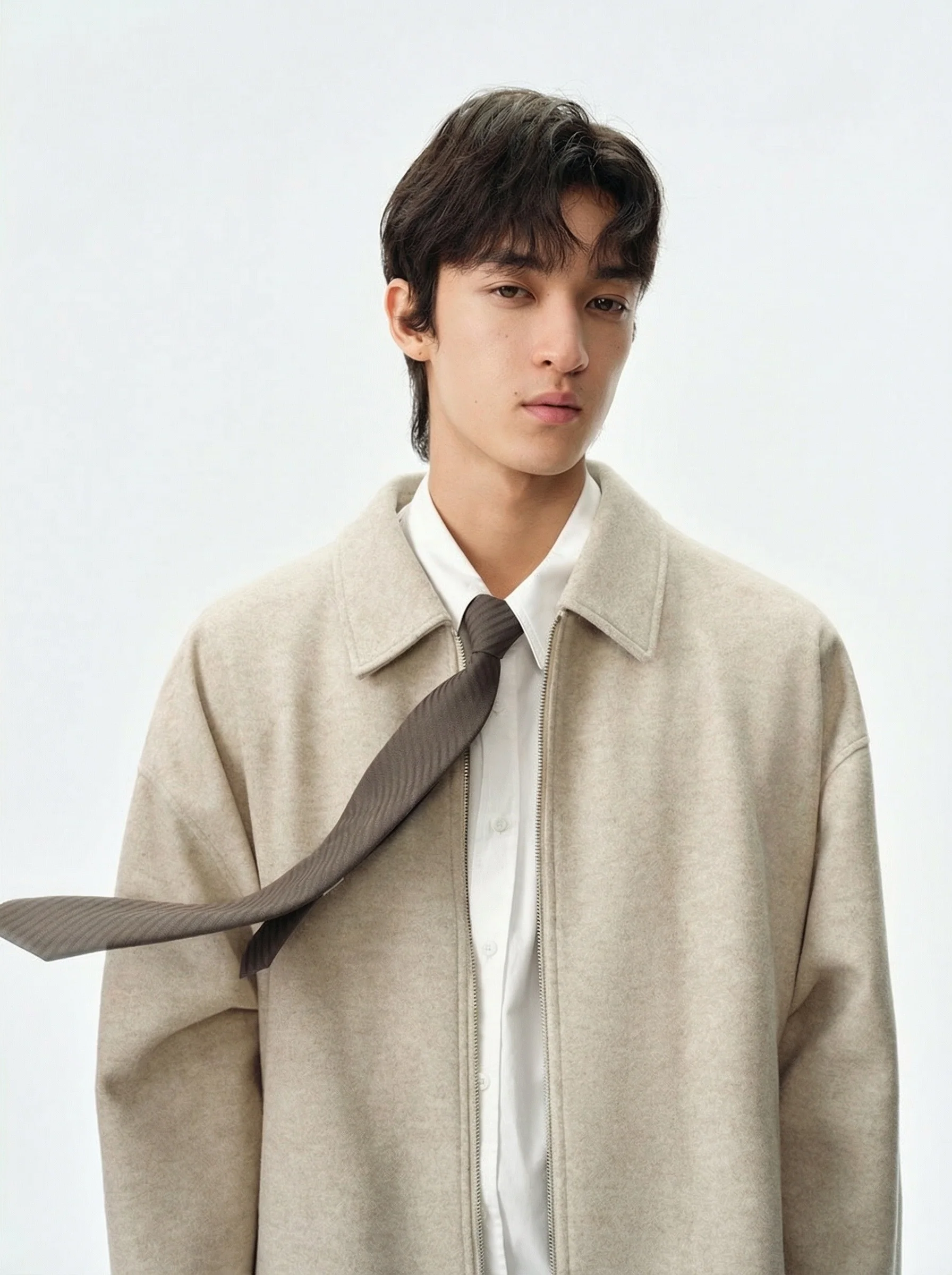 Zip-Front Wool-Blend Jacket - Image 3