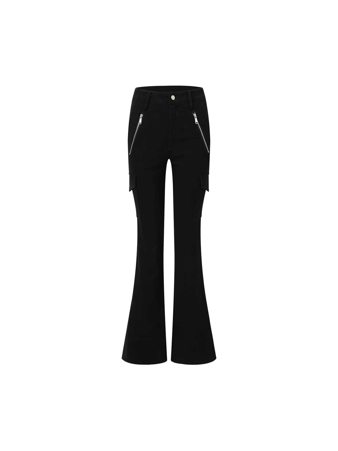 Zipped Flare Cargo Pants - Image 3